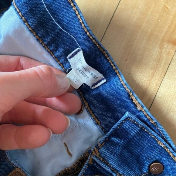 Madewell 10 High Rise Skinny Blue Denim Jeans - Picture 7 of 13